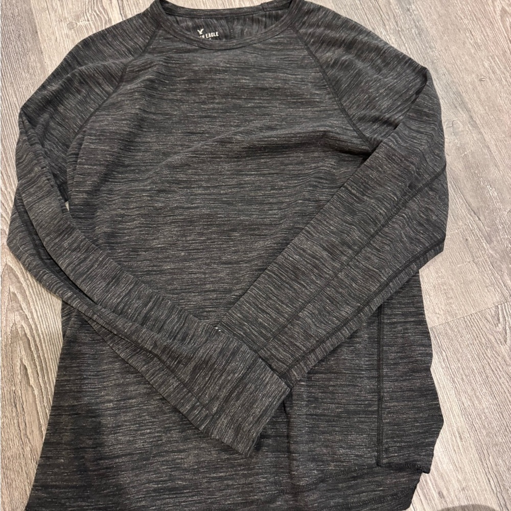 American Eagle Outfitters Dark Gray Long Sleeve Tee